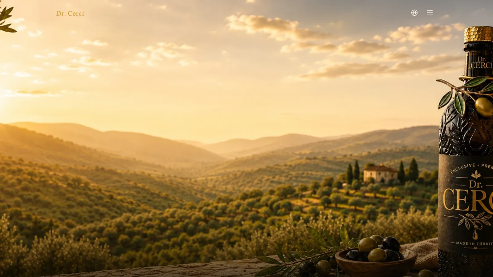 Dr. Cerci olive oil website screenshot