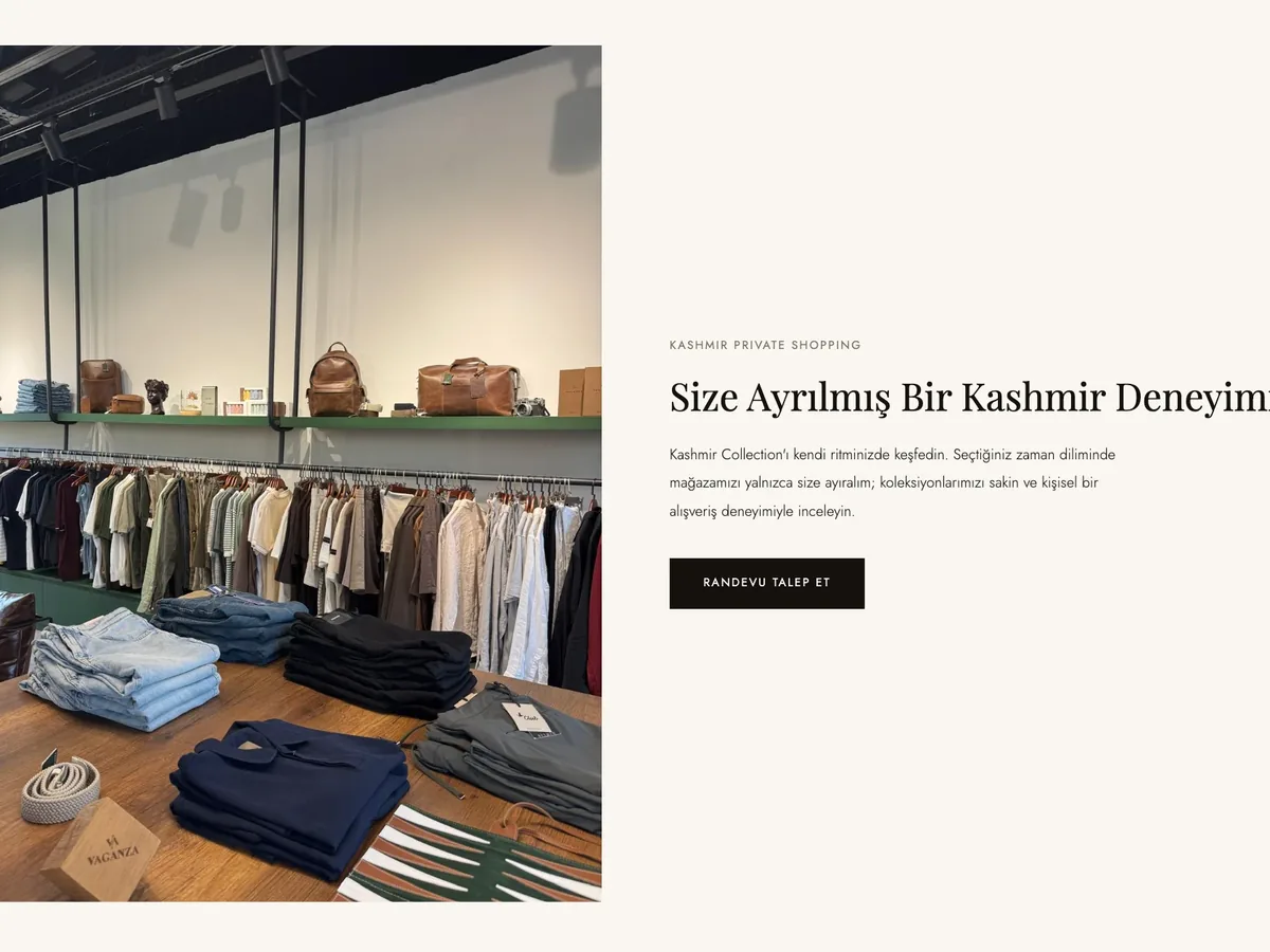 Kashmir Collection. the store experience
